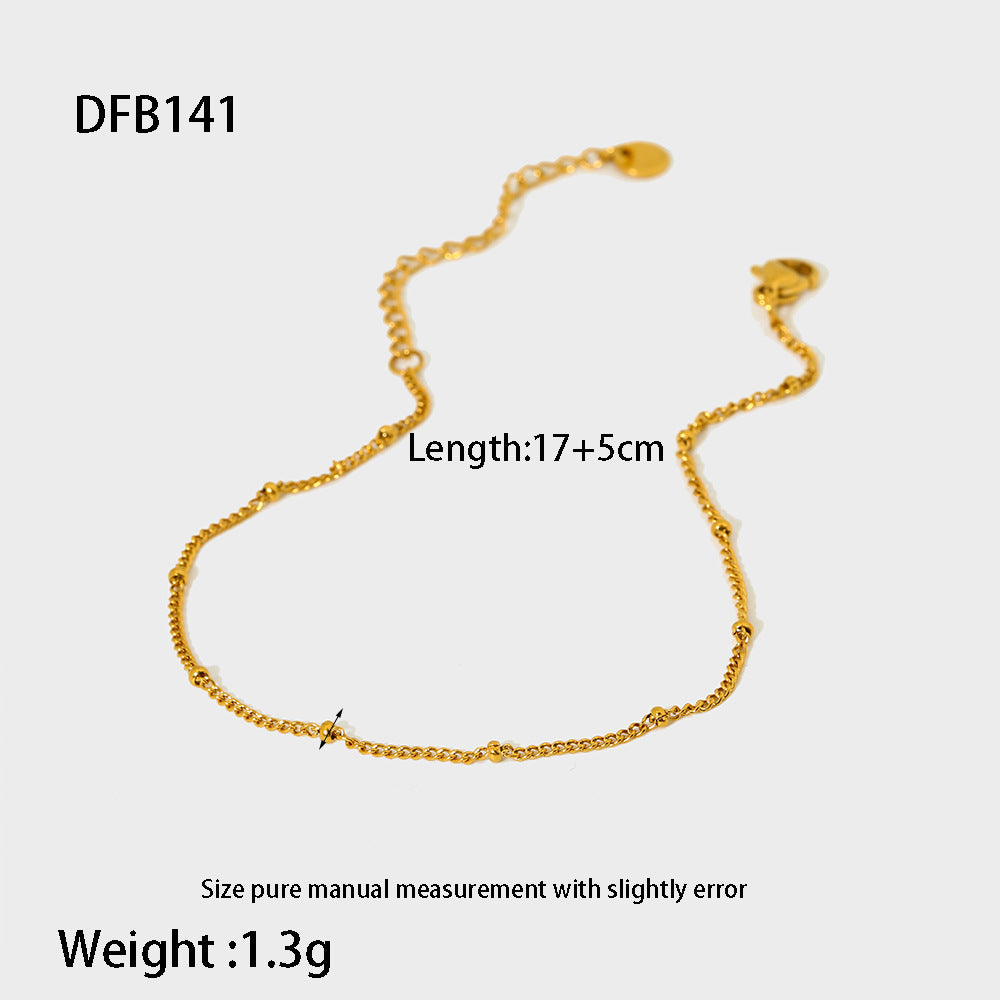 Stainless Steel 18K Gold Plating Figaro Bracelet